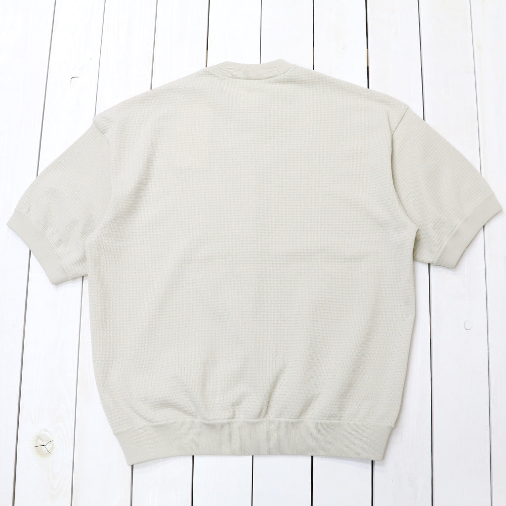 THE NORTH FACE : S/S Ripple Knit Crew (フォッシルアイボリー)