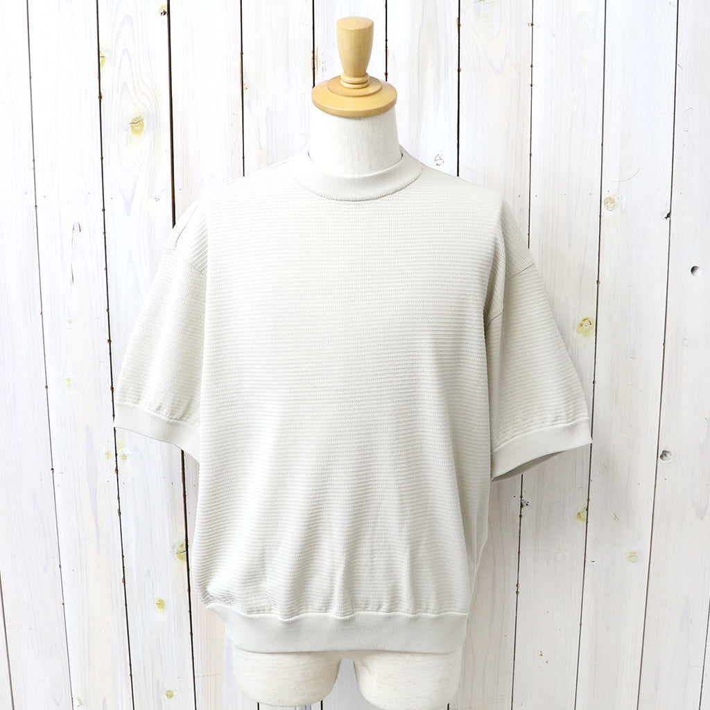 THE NORTH FACE : S/S Ripple Knit Crew (フォッシルアイボリー)