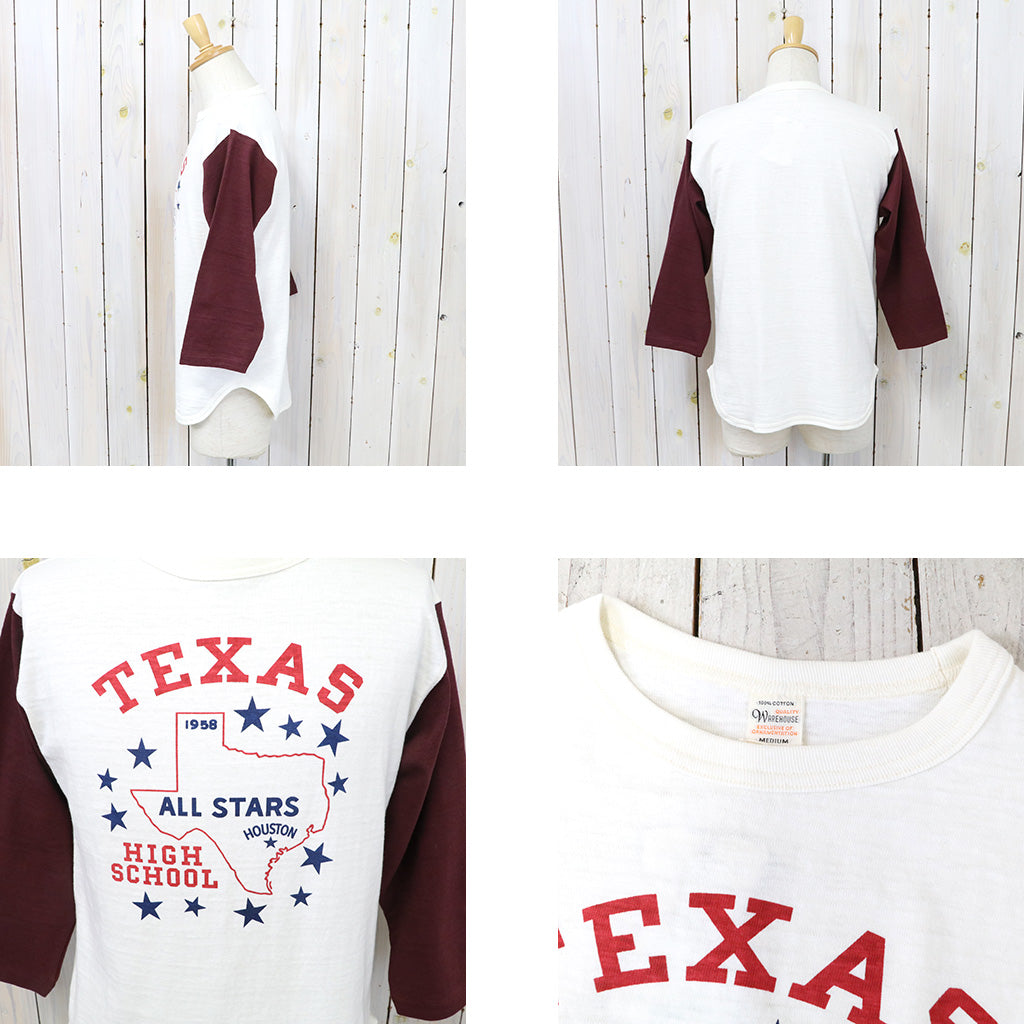 WAREHOUSE『Lot 4800 7分袖ベースボールT TEXAS』