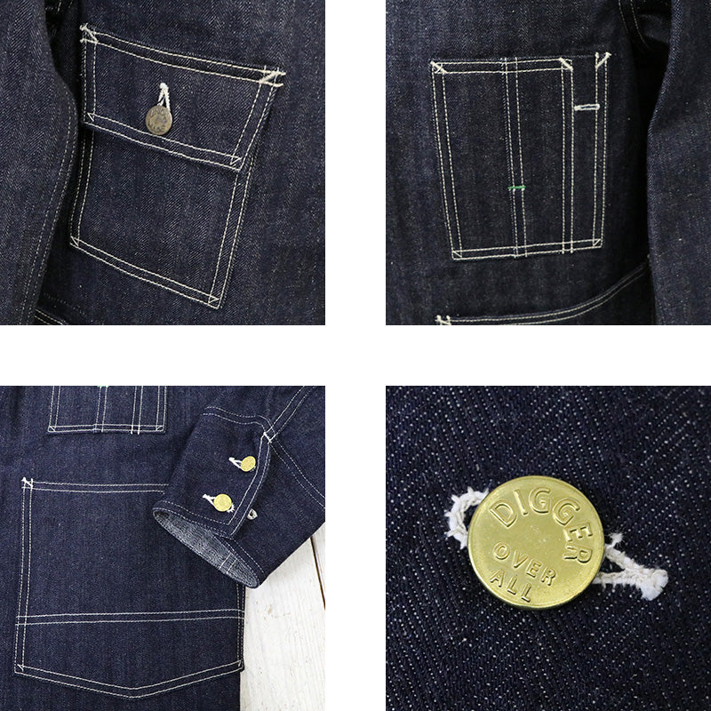WAREHOUSE『Lot 2165 INDIGO HERRINGBONE COVERALL WITH CHINSTRAP』