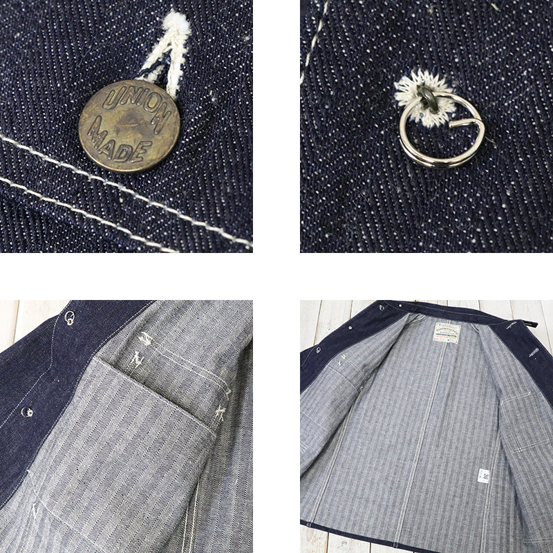 WAREHOUSE『Lot 2165 INDIGO HERRINGBONE COVERALL WITH CHINSTRAP』