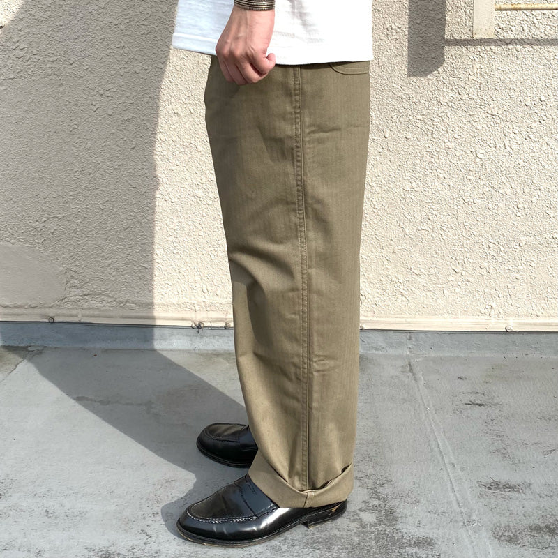 WAREHOUSE『Lot 1213 MILITARY HERRINGBONE UTILITY PANTS』(ODグリーン)