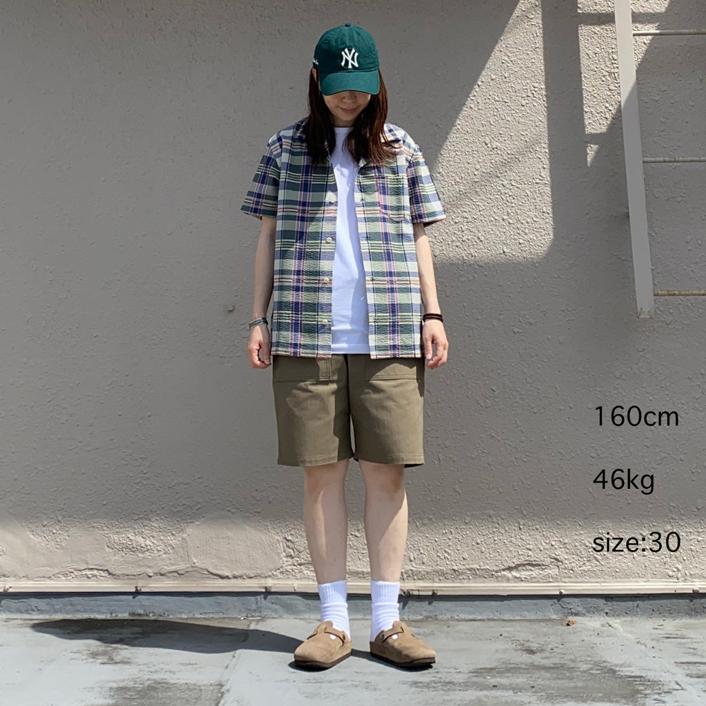 WAREHOUSE『Lot 1218 MILITARY HERRINGBONE SHORTS』(ODグリーン)