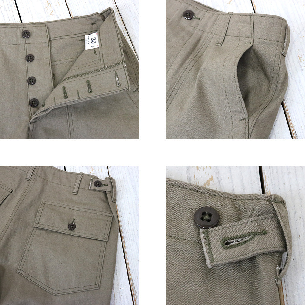 WAREHOUSE『Lot 1218 MILITARY HERRINGBONE SHORTS』(ODグリーン)