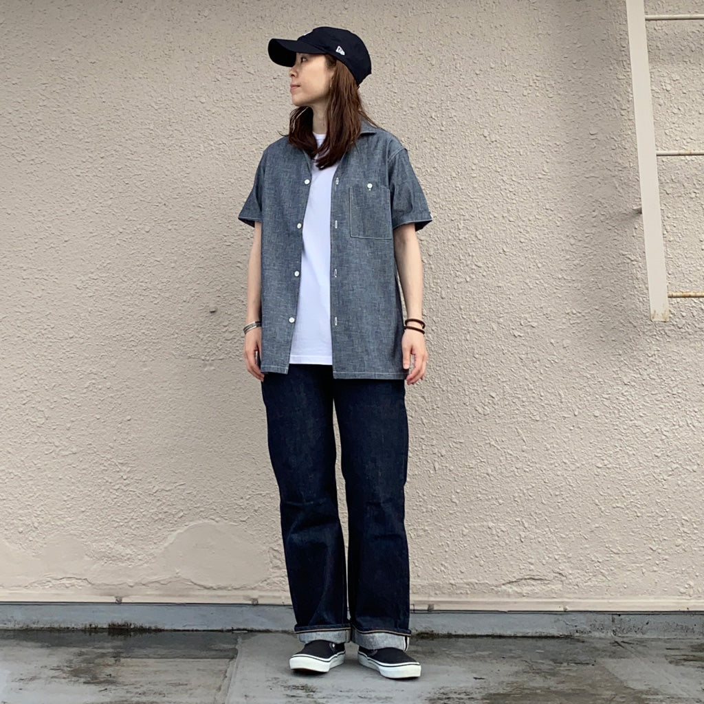 【SALE30%OFF】WAREHOUSE『Lot 3091 S/S OPEN COLLAR SHIRTS』(NAVY)