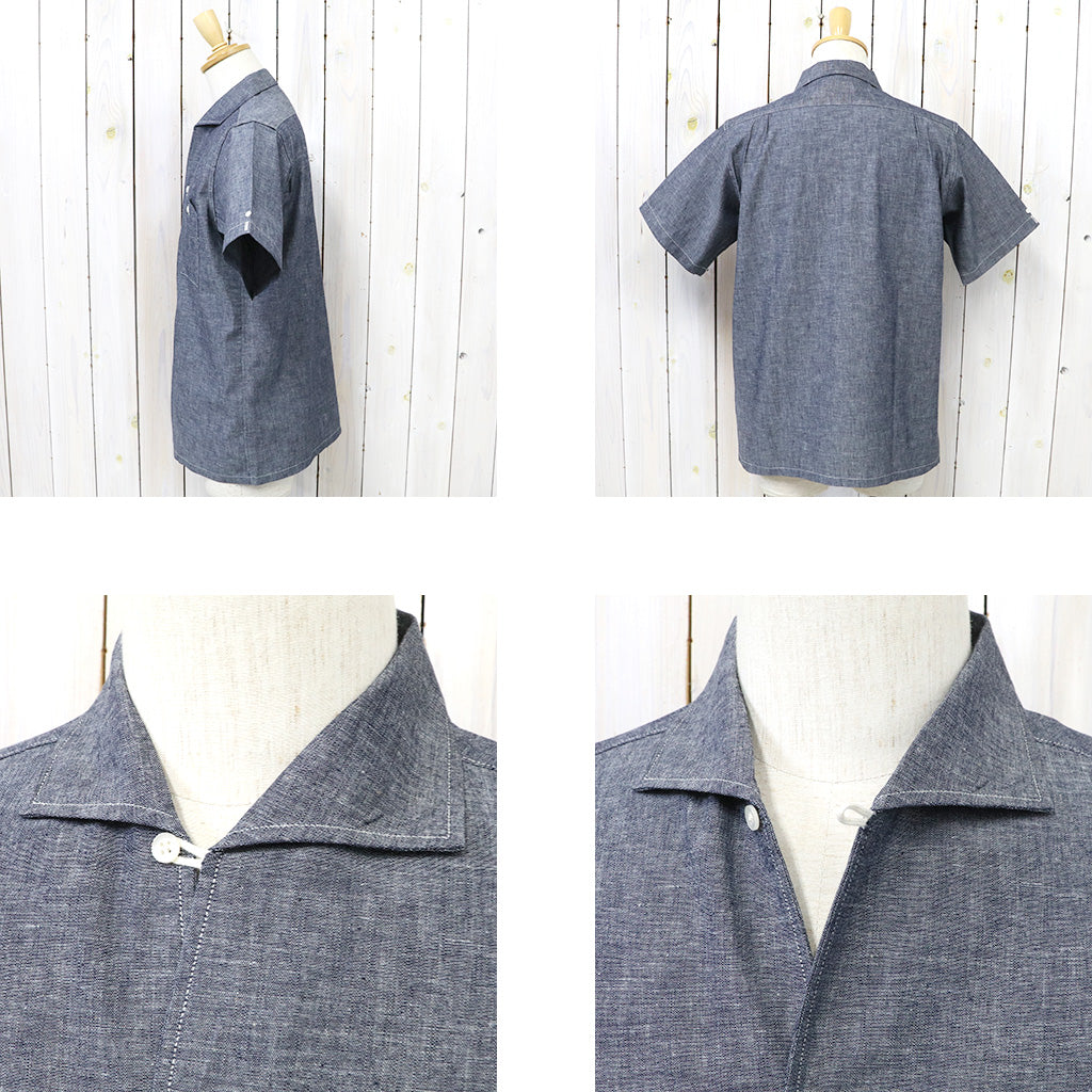 【SALE30%OFF】WAREHOUSE『Lot 3091 S/S OPEN COLLAR SHIRTS』(NAVY)