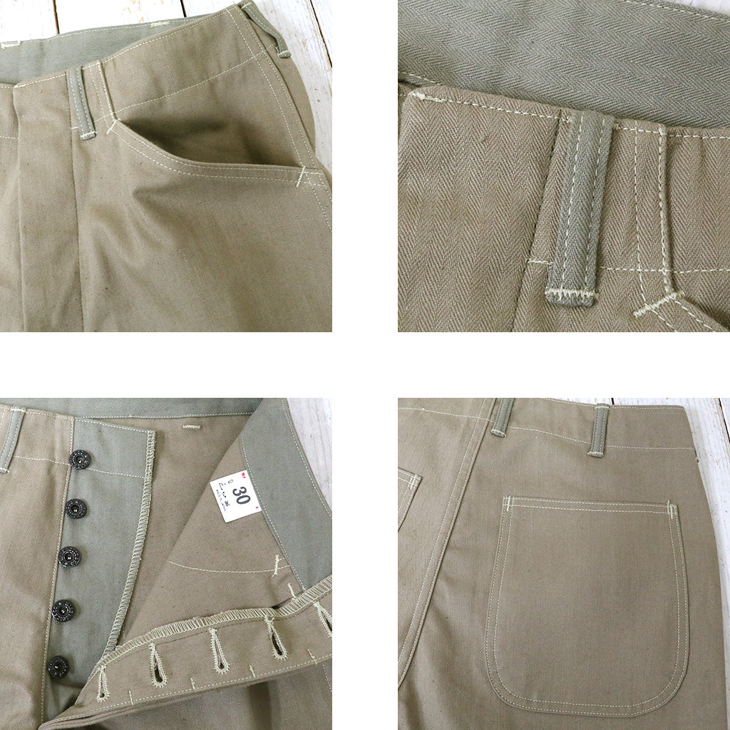 WAREHOUSE『Lot 1213 MILITARY HERRINGBONE UTILITY PANTS』(ODグリーン)