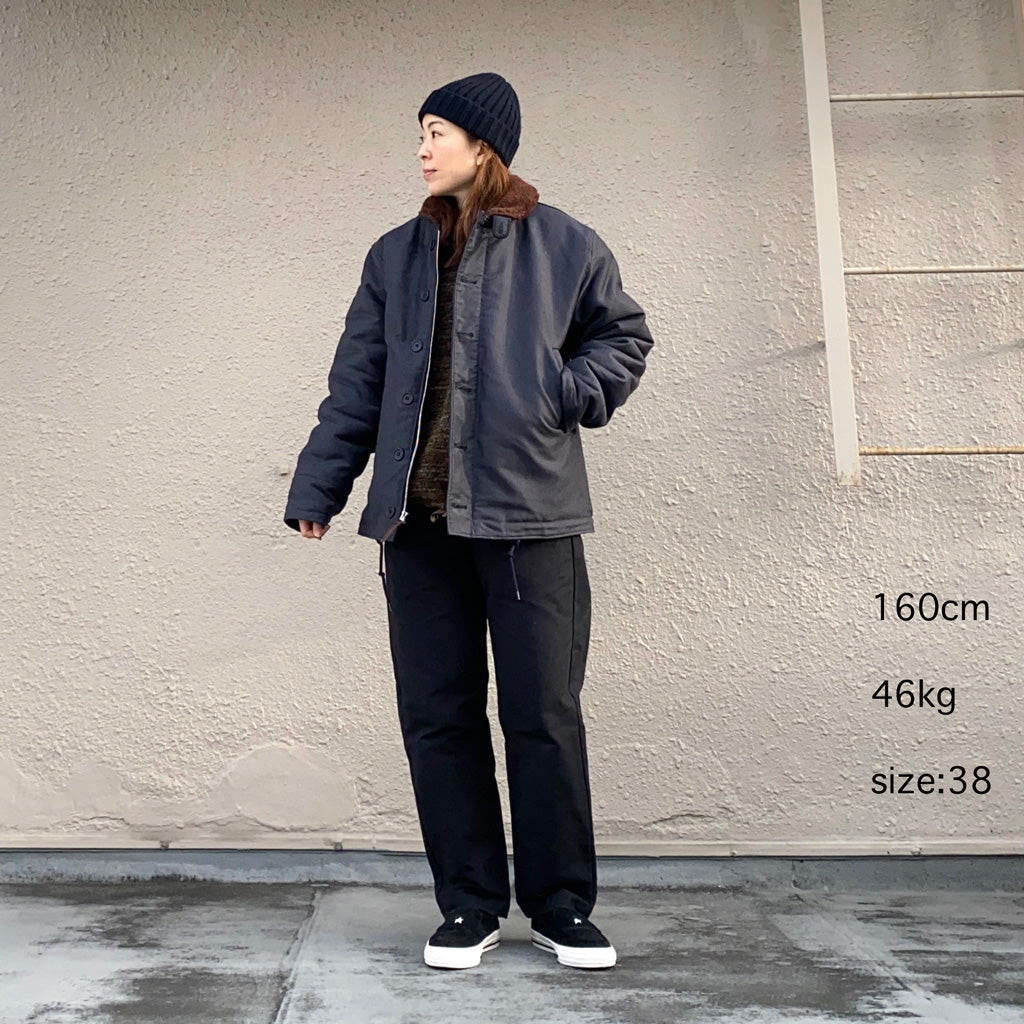 WAREHOUSE『Lot 2181 N-1 WINTER JACKET(BLUE JUNGLE CLOTH) NAVY BLUE(NXss-23181)プリント有』(NAVY)