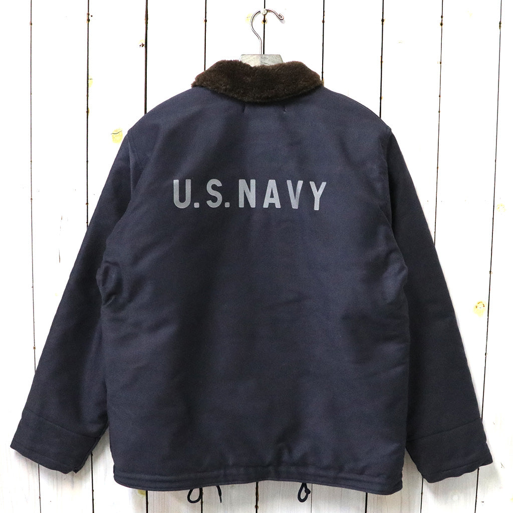 WAREHOUSE『Lot 2181 N-1 WINTER JACKET(BLUE JUNGLE CLOTH) NAVY BLUE(NXss-23181)プリント有』(NAVY)