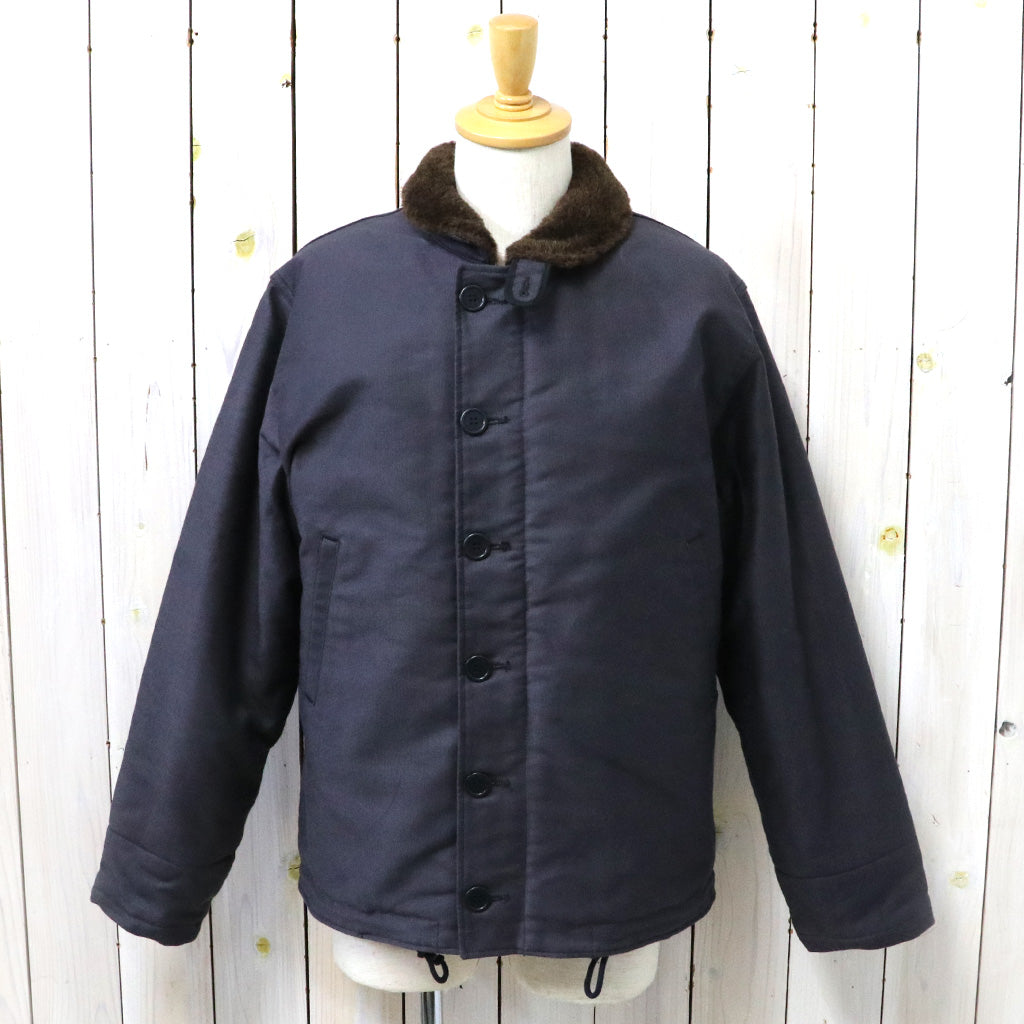 WAREHOUSE『Lot 2181 N-1 WINTER JACKET(BLUE JUNGLE CLOTH) NAVY BLUE(NXss-23181)プリント有』(NAVY)