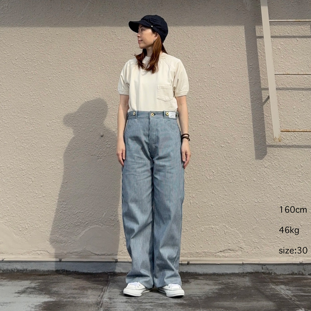 【SALE40%OFF】WAREHOUSE : Lot 1234 1920’S FREE LAND WAIST OVERALL (HICKORY)