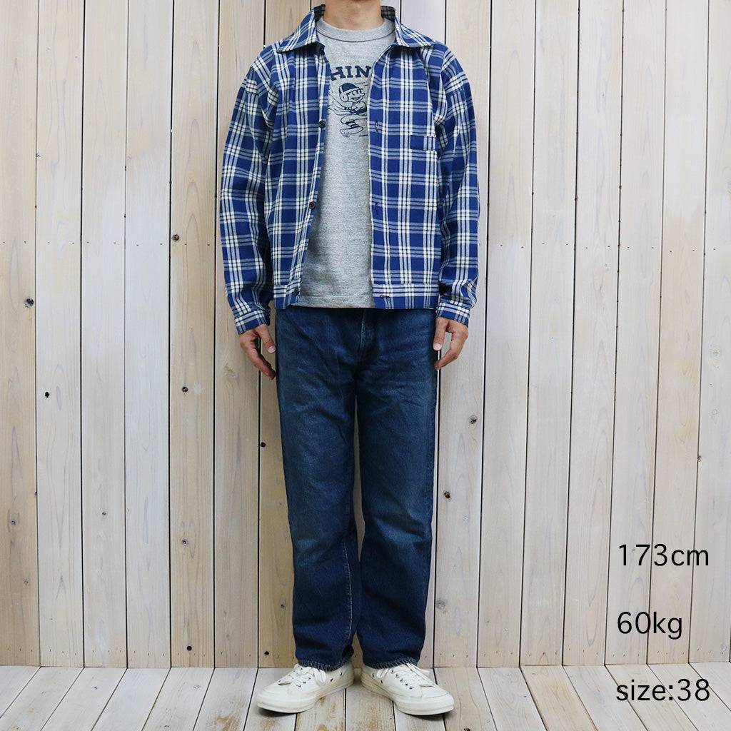 WAREHOUSE : Lot 2231 1900’S INDIGO BLUE and WHITE CHECK BLOUSE (CHECK)