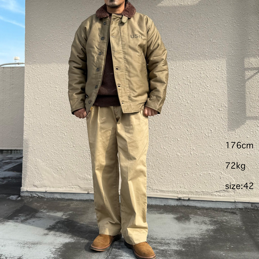 WAREHOUSE : Lot 2227 FINAL FORM OF WWII 1945 N-1 WINTER JACKET KHAKI(NXSX 79062) (PATTERN-B)