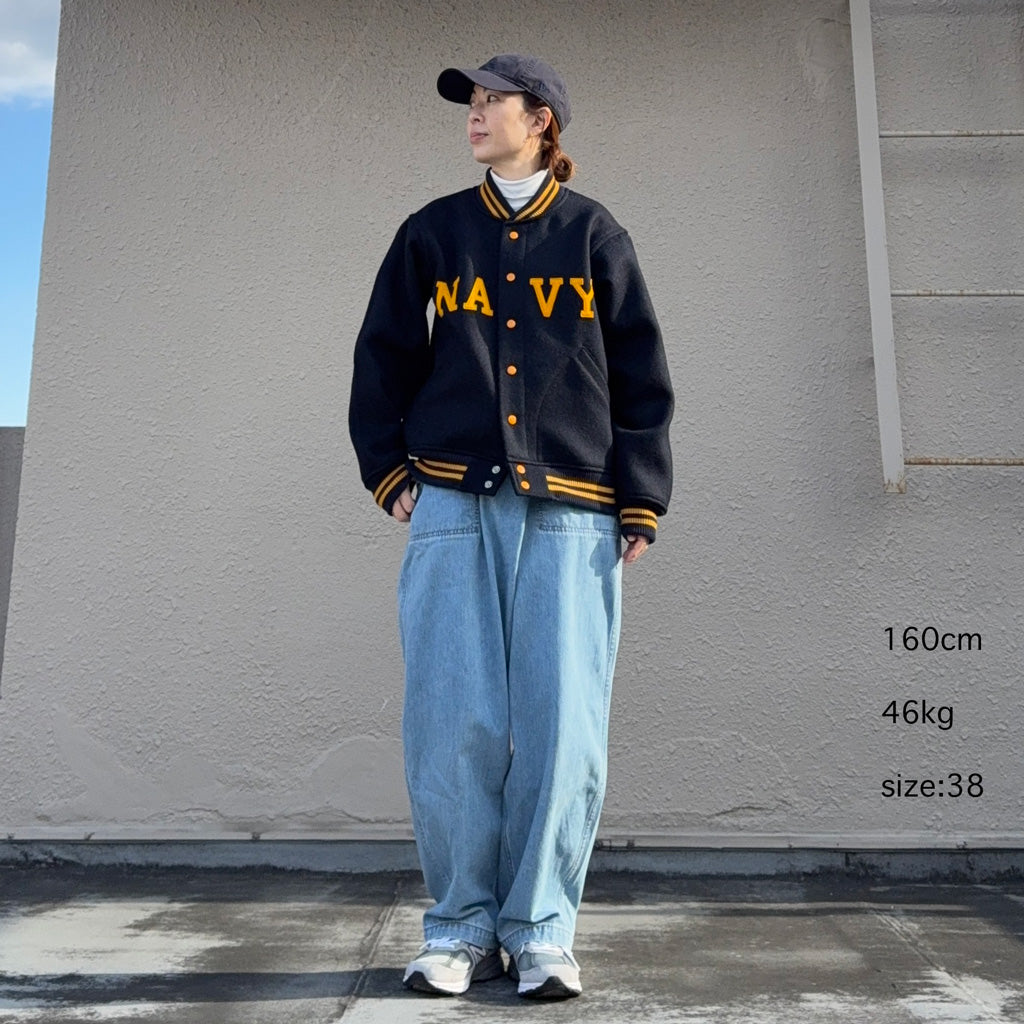 WAREHOUSE : Lot 2240 1950’S NAVY VARSITY JACKET (アップリケ)