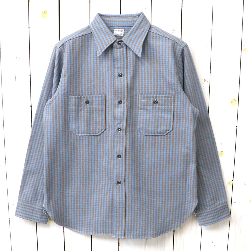 John Gluckow : Lot JG-06-2 The Everyday Flannel-flapless pockets (D柄 BROWN/SAX)