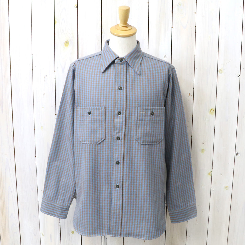 John Gluckow : Lot JG-06-2 The Everyday Flannel-flapless pockets (D柄 BROWN/SAX)