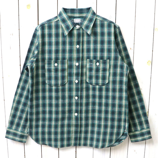 John Gluckow : Lot JG-06-2 The Everyday Flannel-flapless pockets (E柄 DARK GREEN)