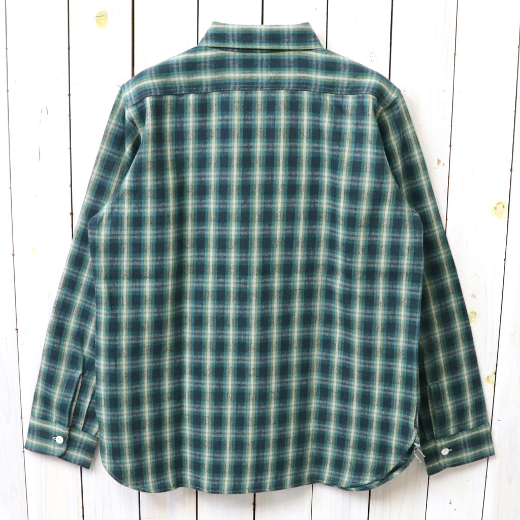 John Gluckow : Lot JG-06-2 The Everyday Flannel-flapless pockets (E柄 DARK GREEN)