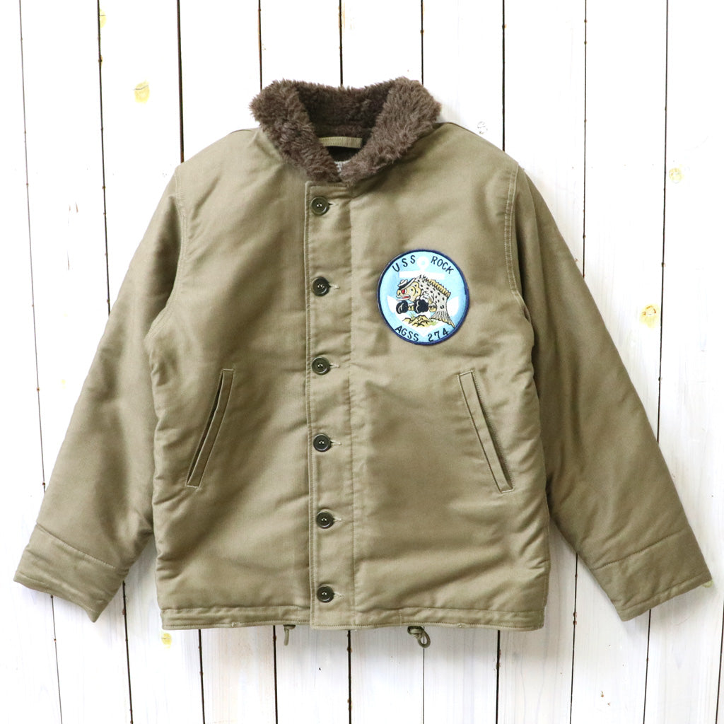 WAREHOUSE : Lot 2181 NAF1168 N-1 WINTER JACKET KHAKI(NXs-1404)USS ROCK AGSS-274 WWII Submarine