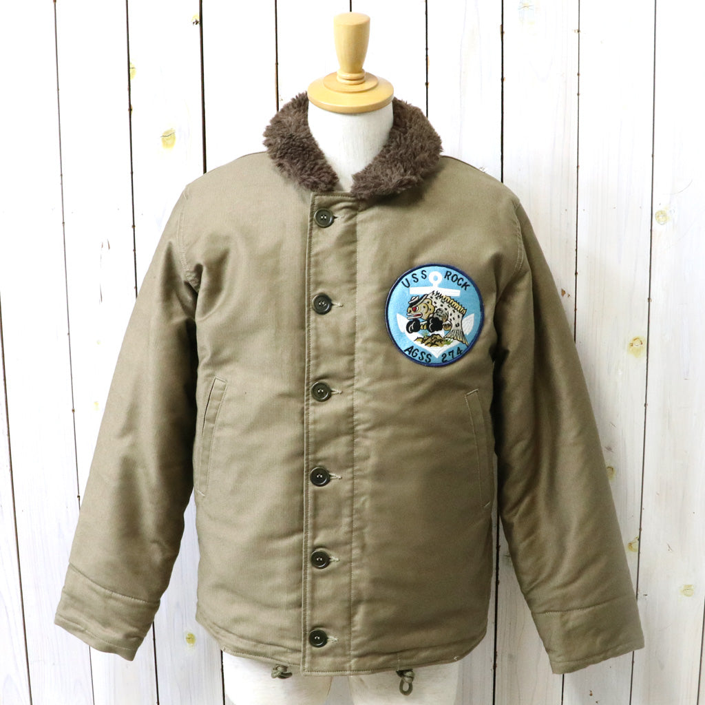 WAREHOUSE : Lot 2181 NAF1168 N-1 WINTER JACKET KHAKI(NXs-1404)USS ROCK AGSS-274 WWII Submarine