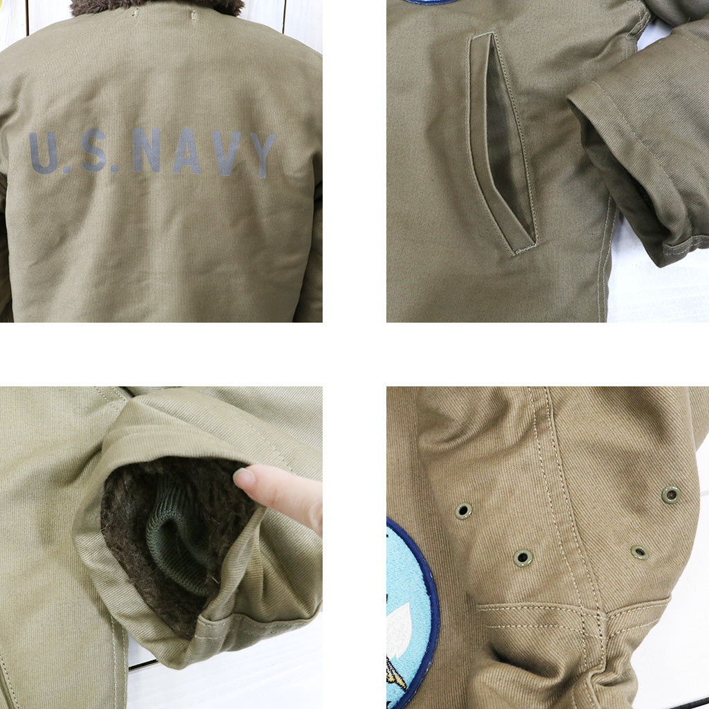 WAREHOUSE : Lot 2181 NAF1168 N-1 WINTER JACKET KHAKI(NXs-1404)USS ROCK AGSS-274 WWII Submarine