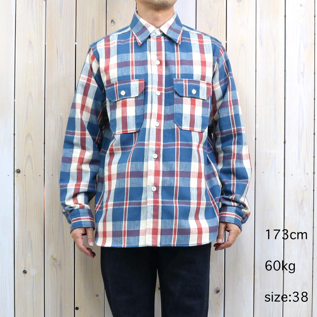 John Gluckow : Lot JG-06-2 The Modern Flannel-the notched pockets (A柄 BLUE/RED)