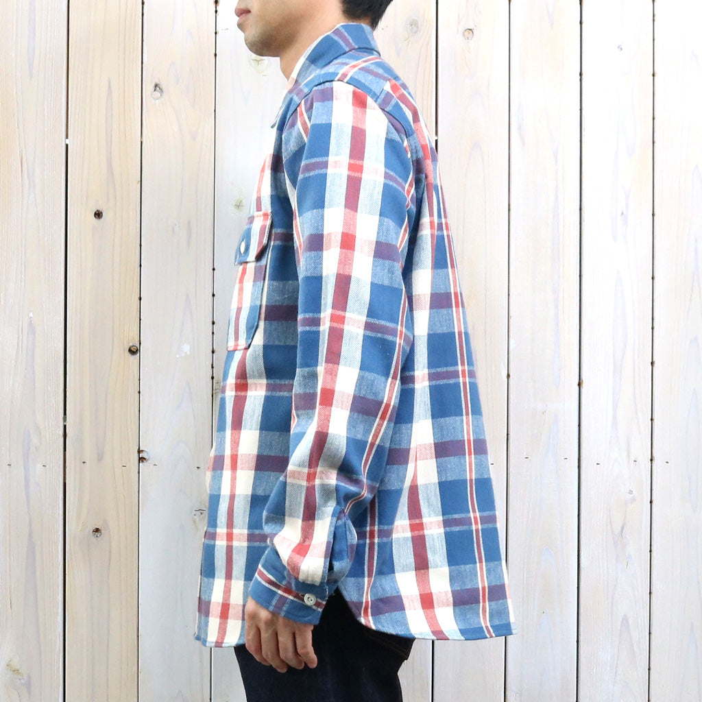 John Gluckow : Lot JG-06-2 The Modern Flannel-the notched pockets (A柄 BLUE/RED)