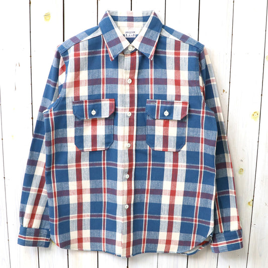 John Gluckow : Lot JG-06-2 The Modern Flannel-the notched pockets (A柄 BLUE/RED)