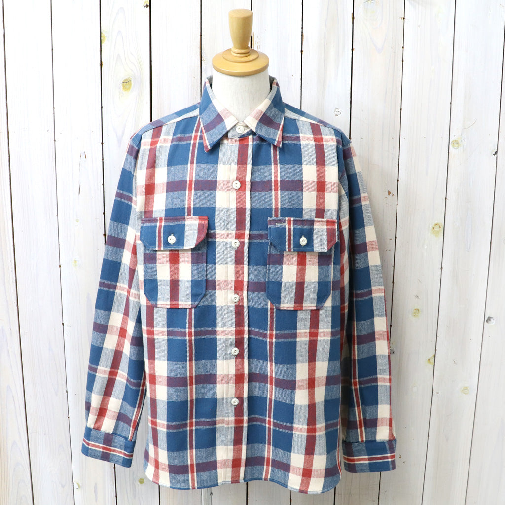 John Gluckow : Lot JG-06-2 The Modern Flannel-the notched pockets (A柄 BLUE/RED)