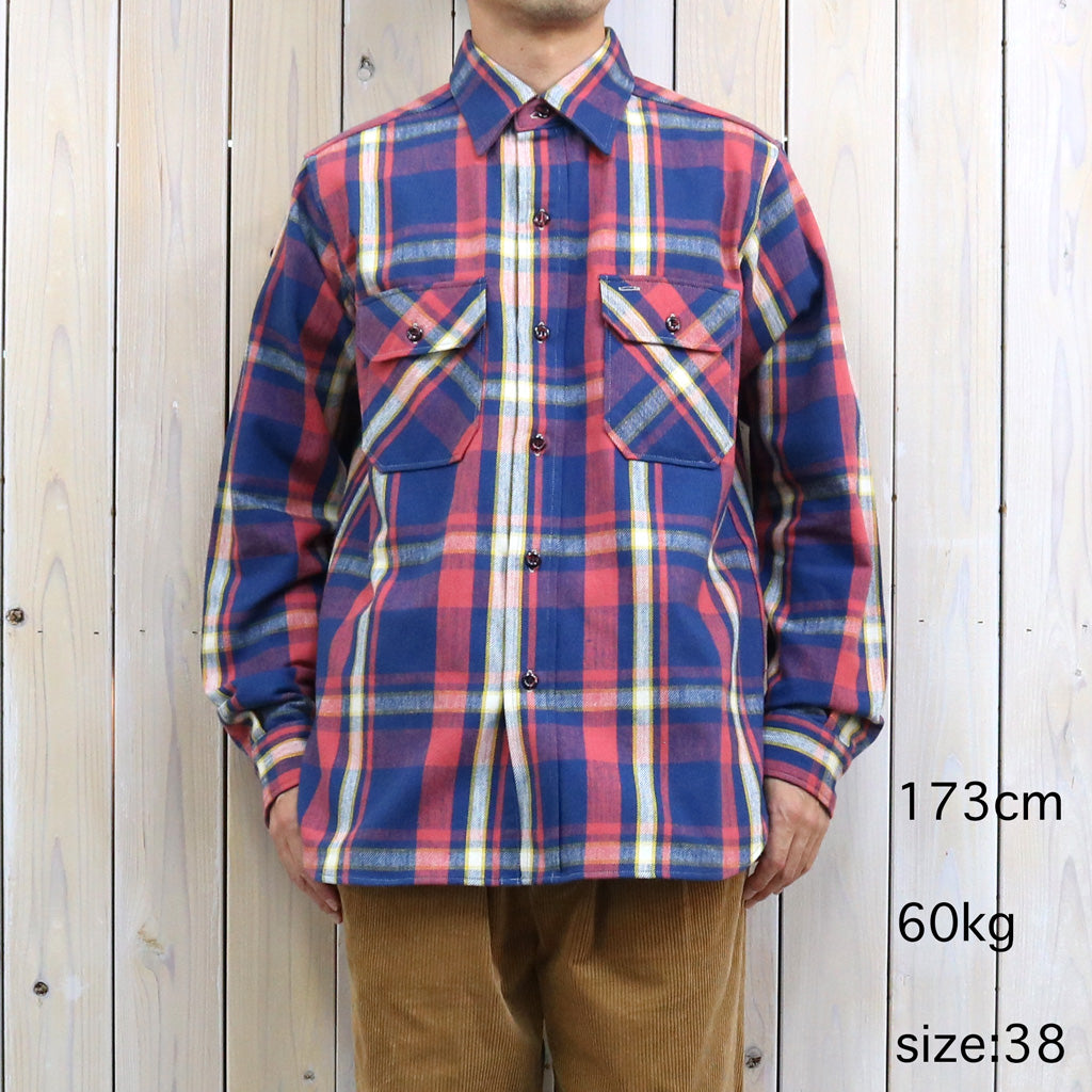 John Gluckow : Lot JG-06-2 The Modern Flannel-the notched pockets (B柄 NAVY/RED)