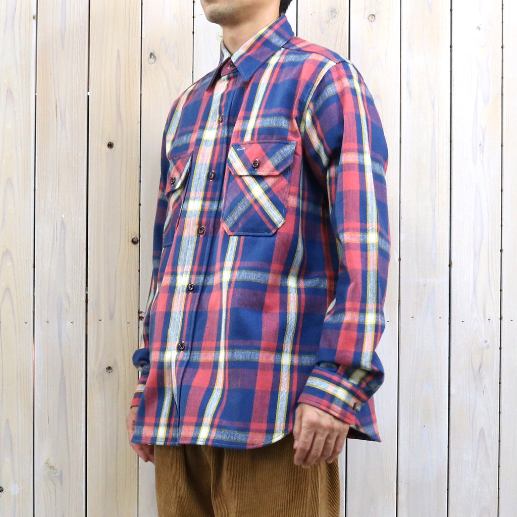 John Gluckow : Lot JG-06-2 The Modern Flannel-the notched pockets (B柄 NAVY/RED)