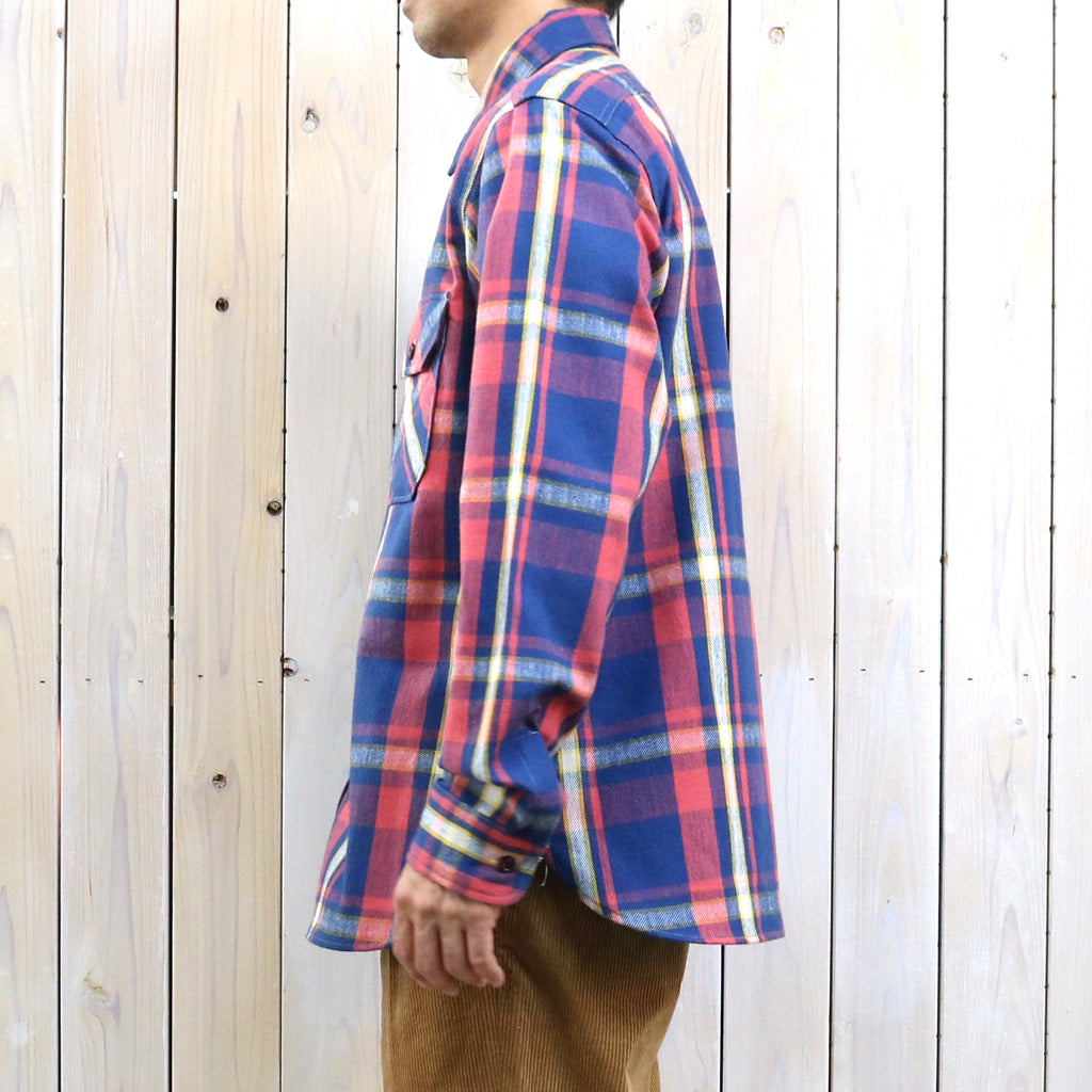John Gluckow : Lot JG-06-2 The Modern Flannel-the notched pockets (B柄 NAVY/RED)