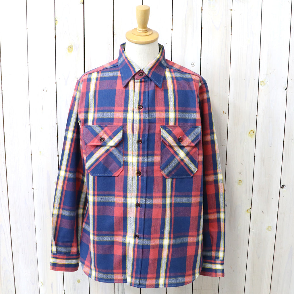 John Gluckow : Lot JG-06-2 The Modern Flannel-the notched pockets (B柄 NAVY/RED)