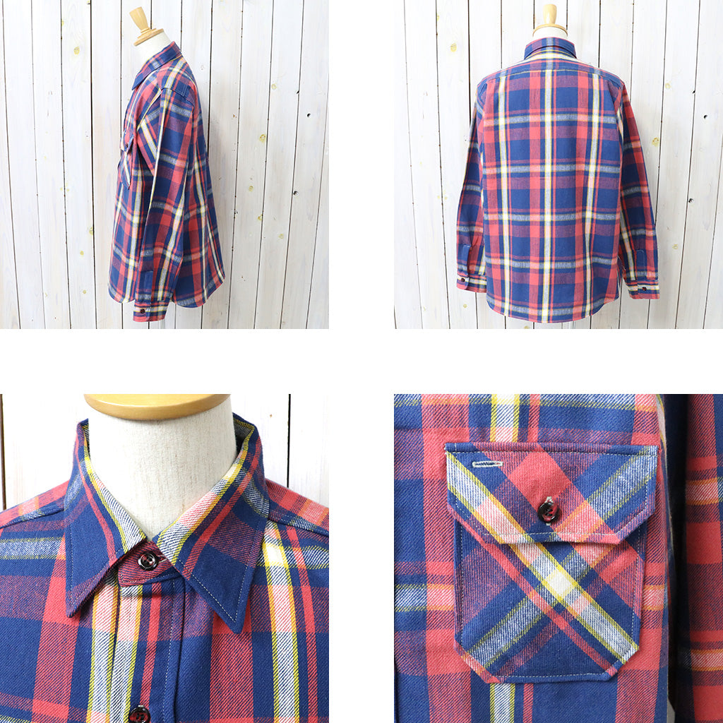 John Gluckow : Lot JG-06-2 The Modern Flannel-the notched pockets (B柄 NAVY/RED)