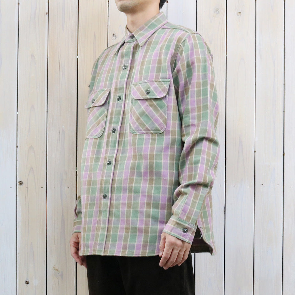 John Gluckow : Lot JG-06-2 The Ancient Flannel-the rounded pockets (C柄 GREEN/PURPLE)