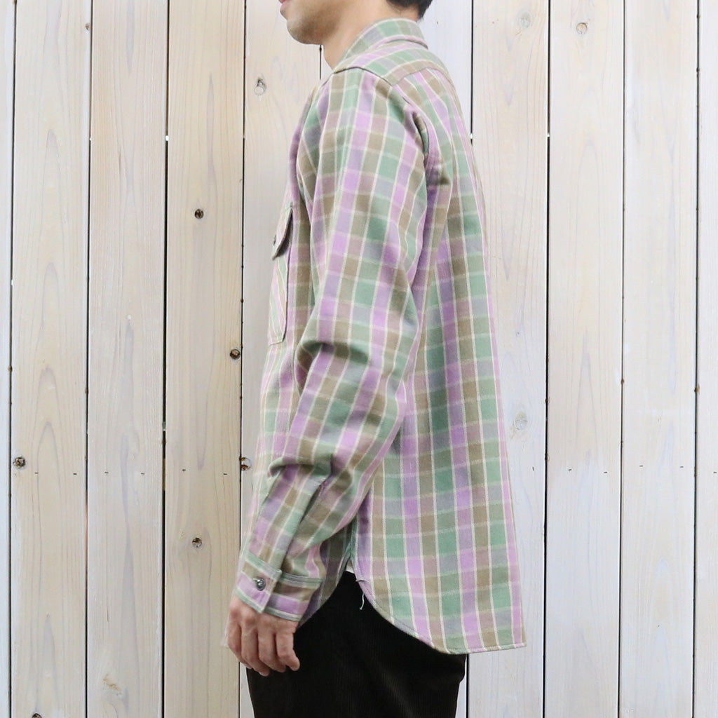 John Gluckow : Lot JG-06-2 The Ancient Flannel-the rounded pockets (C柄 GREEN/PURPLE)