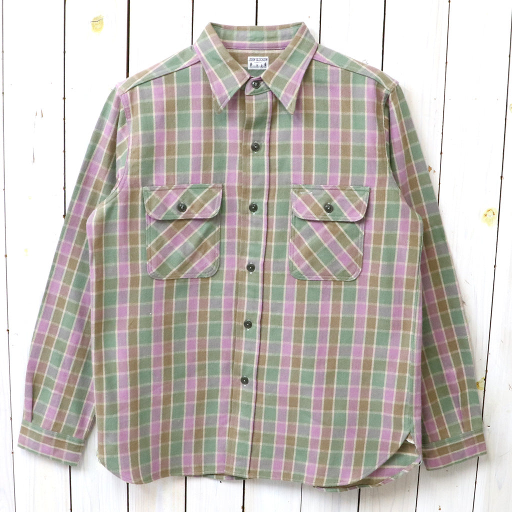 John Gluckow : Lot JG-06-2 The Ancient Flannel-the rounded pockets (C柄 GREEN/PURPLE)
