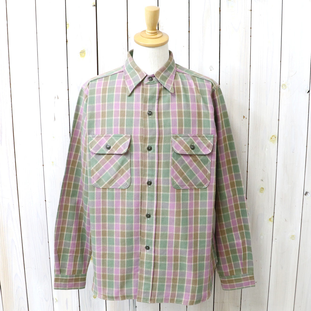 John Gluckow : Lot JG-06-2 The Ancient Flannel-the rounded pockets (C柄 GREEN/PURPLE)