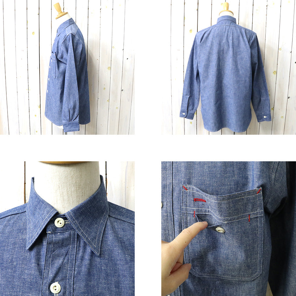 WAREHOUSE : Lot 3061 CHAMBRAY WORK SHIRTS(FULL OPEN) (シャンブレー)