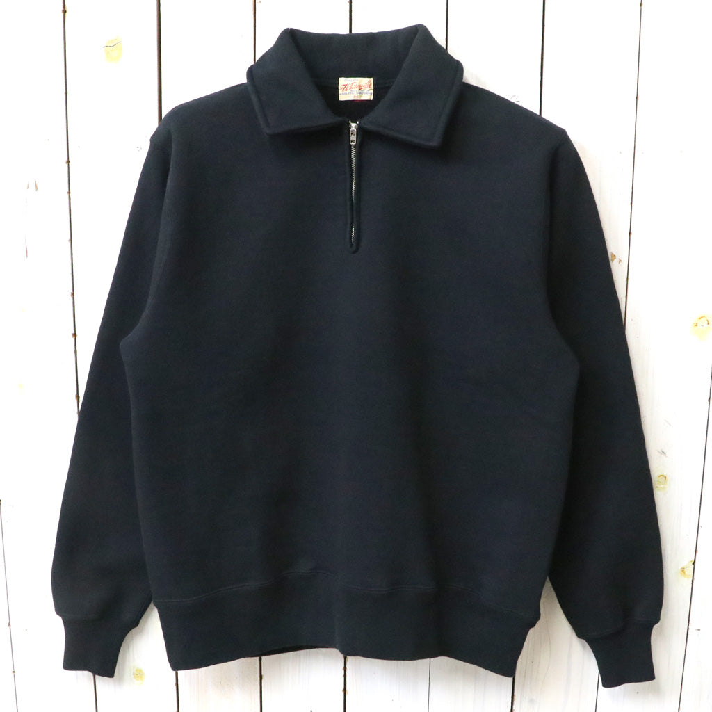 WHITESVILLE : HALF ZIP SWEAT SHIRT (BLACK)