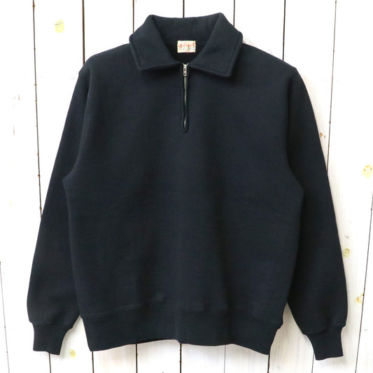 WHITESVILLE : HALF ZIP SWEAT SHIRT (BLACK)