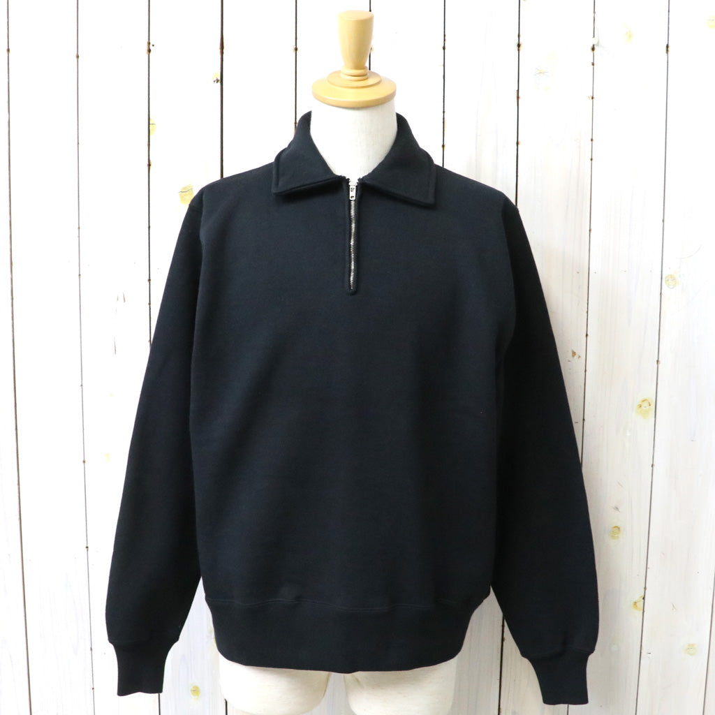 WHITESVILLE : HALF ZIP SWEAT SHIRT (BLACK)