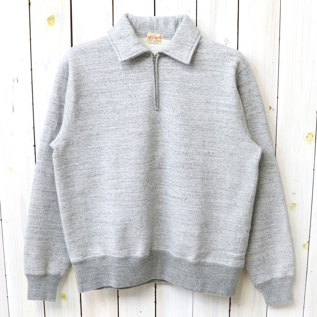 WHITESVILLE : HALF ZIP SWEAT SHIRT (H.GRAY)