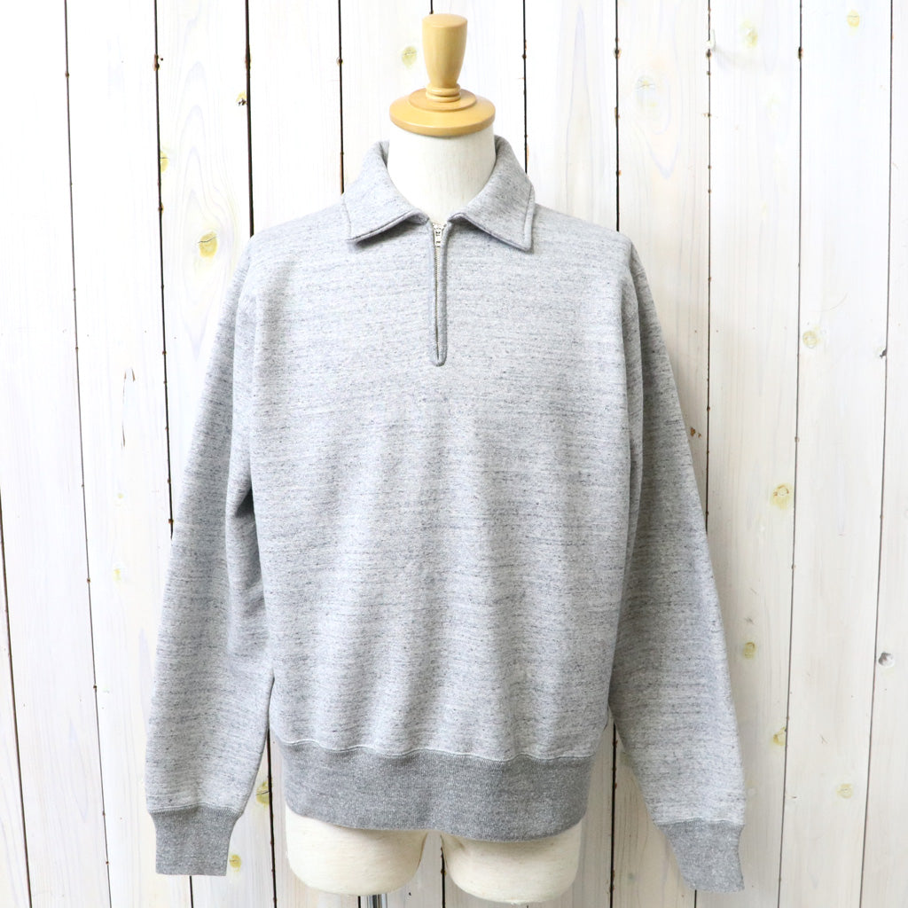 WHITESVILLE : HALF ZIP SWEAT SHIRT (H.GRAY)