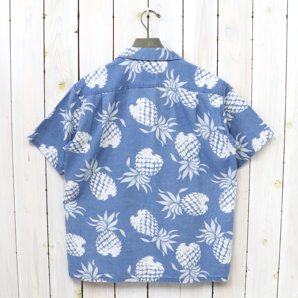 DUKE KAHANAMOKU『S/S INDIGO COTTON HAWAIIAN SHIRT -DUKE’S PINEAPPLE』(BLUE)