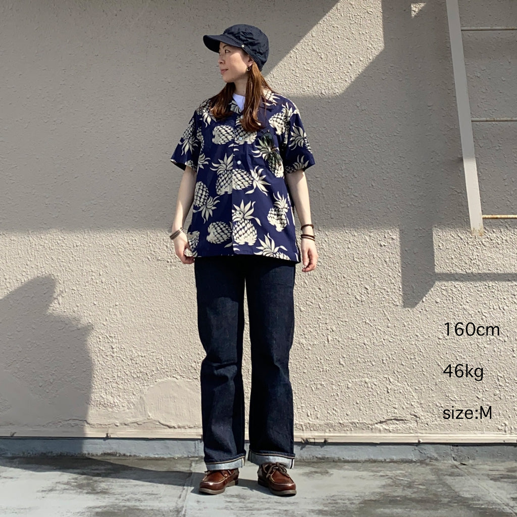 DUKE KAHANAMOKU『S/S COTTON HAWAIIAN SHIRT-DUKE’S PINEAPPLE』(NAVY)