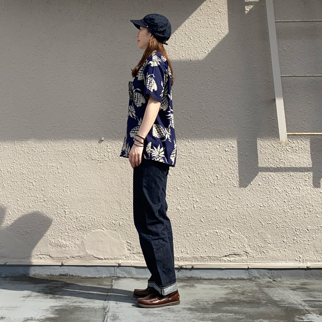 DUKE KAHANAMOKU『S/S COTTON HAWAIIAN SHIRT-DUKE’S PINEAPPLE』(NAVY)