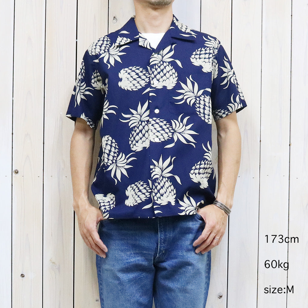 DUKE KAHANAMOKU『S/S COTTON HAWAIIAN SHIRT-DUKE’S PINEAPPLE』(NAVY)