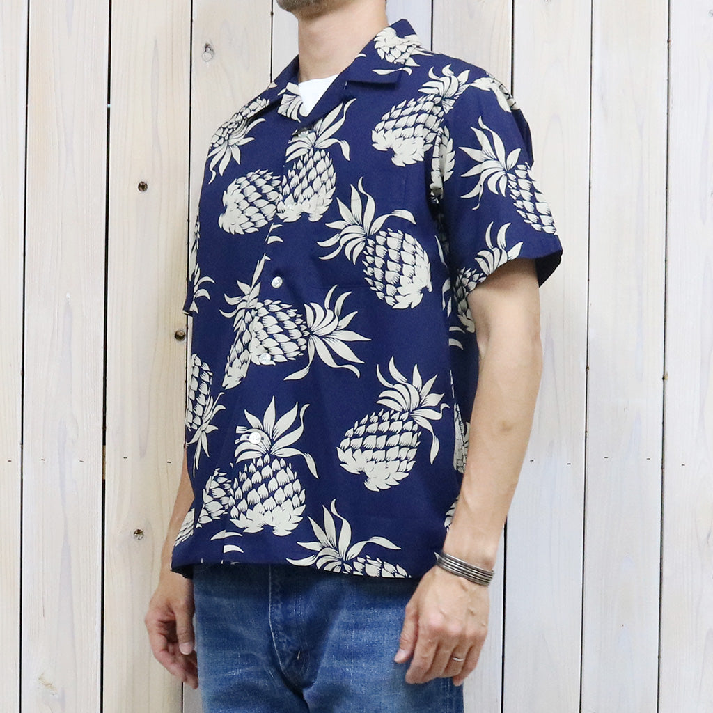 DUKE KAHANAMOKU『S/S COTTON HAWAIIAN SHIRT-DUKE’S PINEAPPLE』(NAVY)
