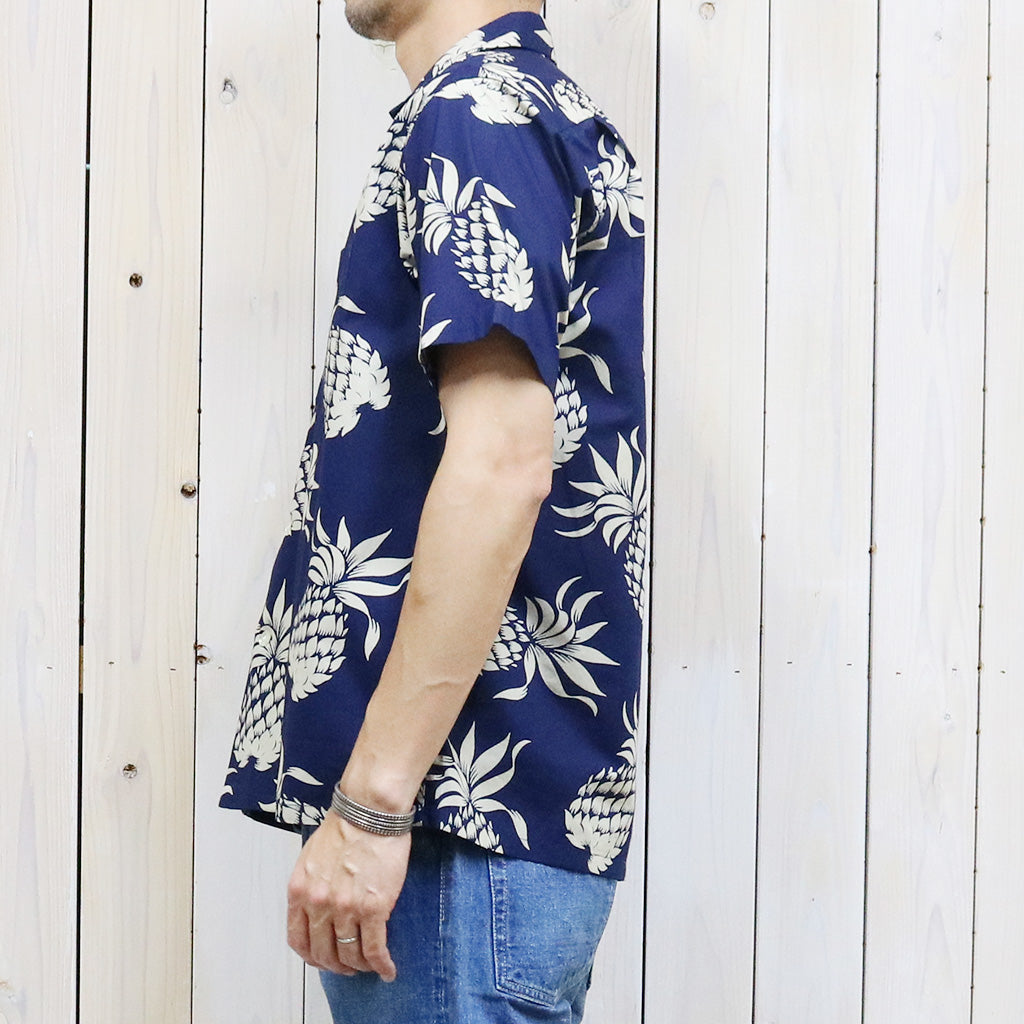 DUKE KAHANAMOKU『S/S COTTON HAWAIIAN SHIRT-DUKE’S PINEAPPLE』(NAVY)